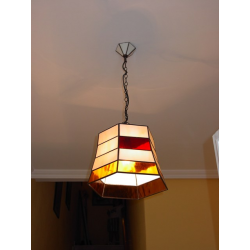 Lámpara Tiffany de techo "Exagonal tiras"